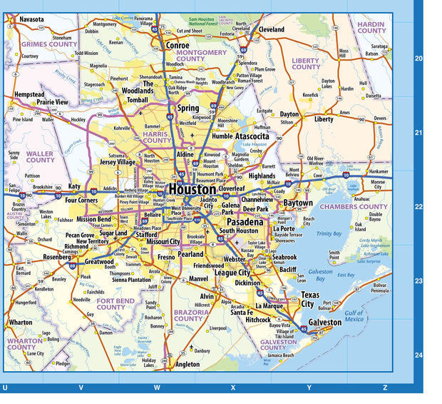 Texas Executive Wall Map by Topographics