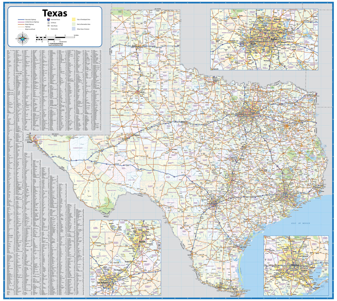 Map Of Texas Cities And Roads Gis Geography