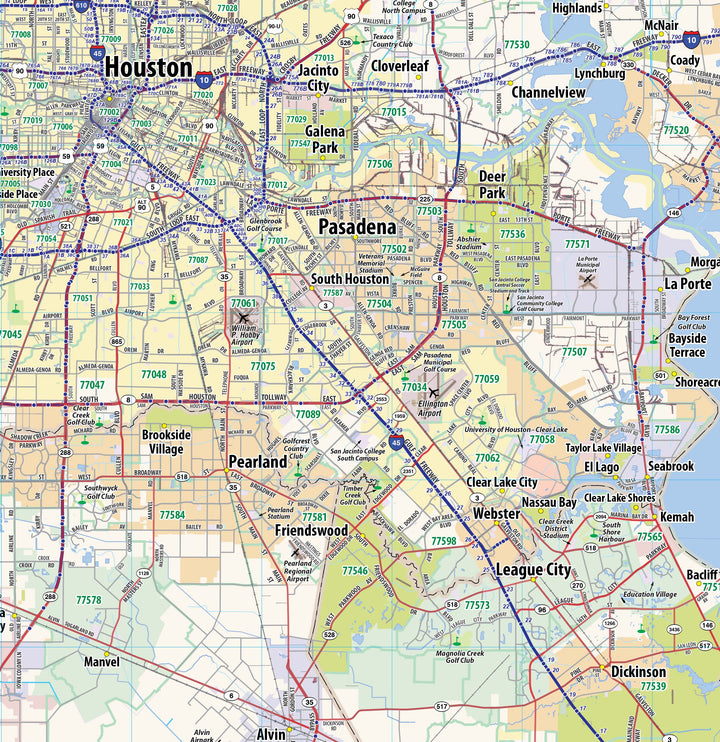 Houston Metroplex Map.pdf Greater Houston Metro Area Wall Map – American Map Store