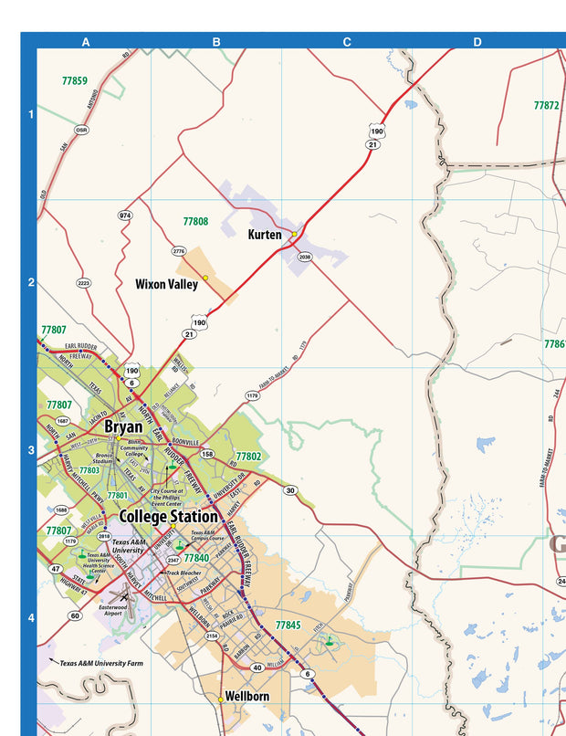 Greater Houston Metro Area Wall Map