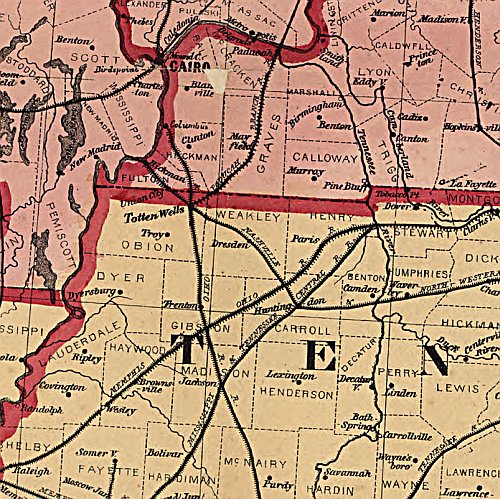 Magnus's county map of the United States during the War of the Rebellion, 1862