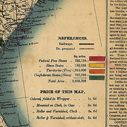 Bacon's steel plate map of America, political, historical & military, 1863