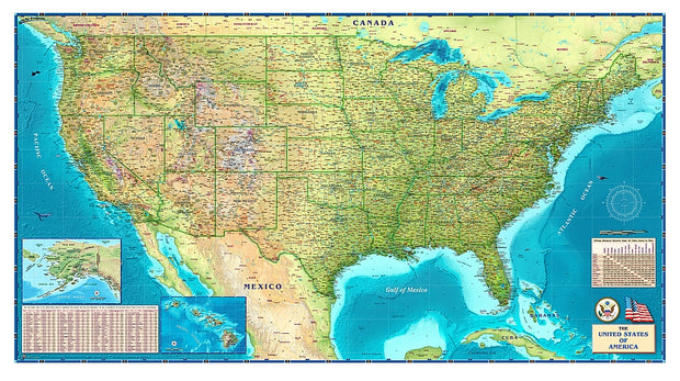 USA Decorators Wall Map