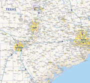 South Central Wall Map by Topograhic Maps