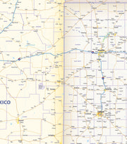 South Central Wall Map by Topograhic Maps