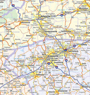 Southeast US Wall Map by Topographic Maps