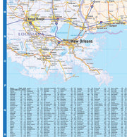 Southeast US Wall Map by Topographic Maps