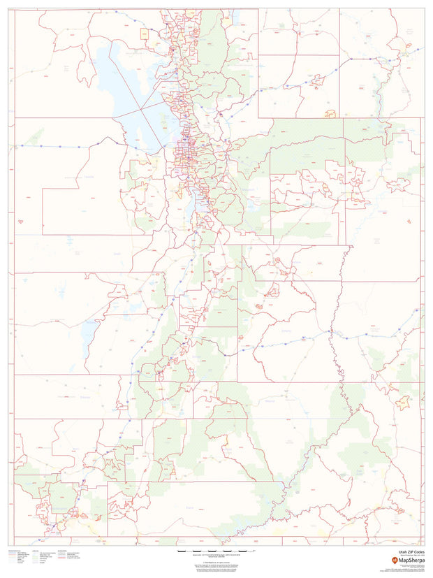 Utah Zip Code Map