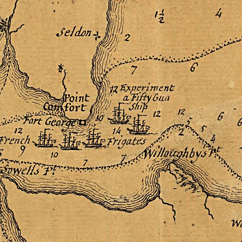 A Plan of the entrance of Chesapeak [sic] Bay with James and York Rivers 1781