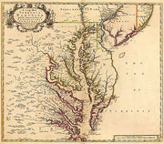 A new map of Virginia, Mary-Land, and the improved parts of Pennsylvania & New Jersey 1719