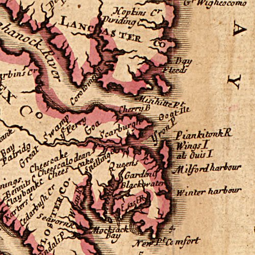 A new map of Virginia, Mary-Land, and the improved parts of Pennsylvania & New Jersey 1719