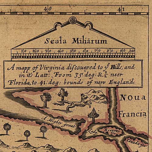 A mapp of Virginia discovered to ye hills...by John Farrer, 1667