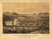 View of the University of Virginia, Charlottesville & Monticello..., 1856