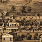 View of the University of Virginia, Charlottesville & Monticello..., 1856