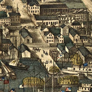 Birds eye view of Alexandria, Virginia by Charles Magnus, 1863