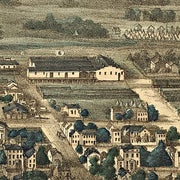 Birds eye view of Alexandria, Virginia by Charles Magnus, 1863