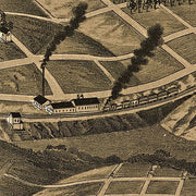 Perspective map of Bedford City, Virginia, by H. Wellge, 1891