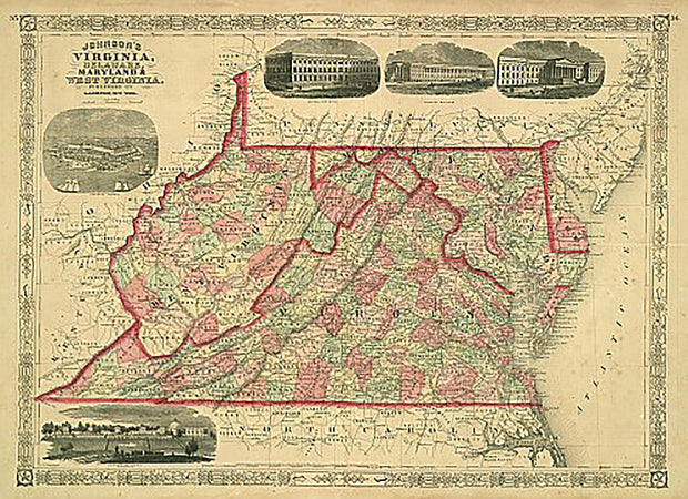 Johnson's Virginia, Delaware, Maryland & West Virginia, 1864