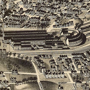 Perspective map of the city of Roanoke, Virginia by American Publishing Co., 1891