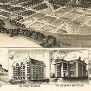 Perspective map of the city of Roanoke, Virginia by American Publishing Co., 1891