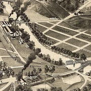 Perspective map of the city of Roanoke, Virginia by American Publishing Co., 1891