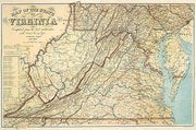 Map of the state of Virginia, 1863