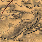 Map of Appomattox Court House and vicinity, 1866