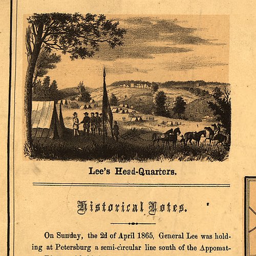 Map of Appomattox Court House and vicinity, 1866