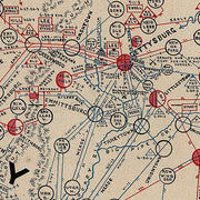 Map of the Main Battlefields, Routes, Camps and Head Qrs., in the Gettysburg, Wilderness and Appomattox campaigns