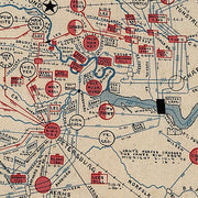 Map of the Main Battlefields, Routes, Camps and Head Qrs., in the Gettysburg, Wilderness and Appomattox campaigns