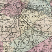 Colton's new topographical map of the states of Virginia, Maryland and Delaware, 1864