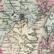 Colton's new topographical map of the states of Virginia, Maryland and Delaware, 1864