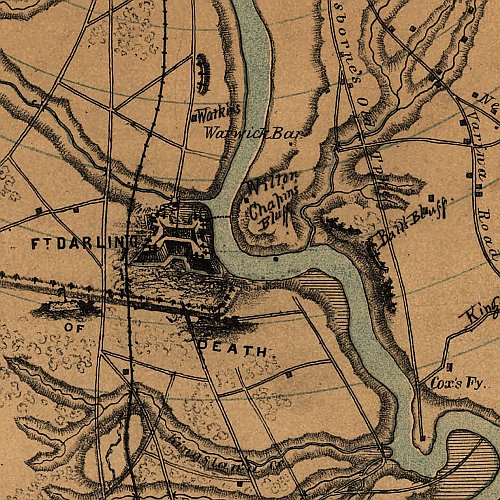 Hughes military map of Richmond &amp; Petersburgh [sic], VA, 1864