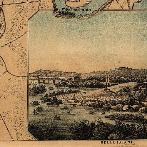 Hughes military map of Richmond &amp; Petersburgh [sic], VA, 1864