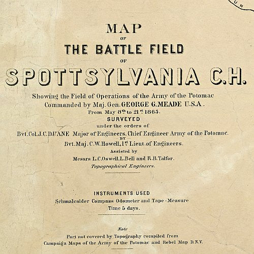 Map of the battle field of Spottsylvania