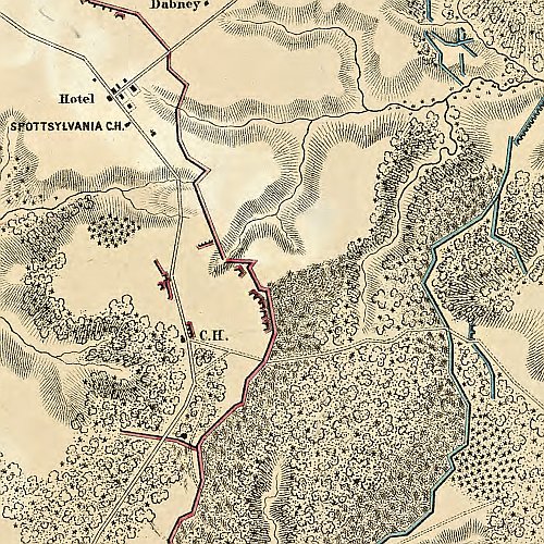 Map of the battle field of Spottsylvania
