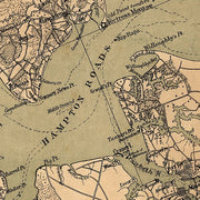 Military map of south-eastern Virginia by A. Lindenkohl, 1864