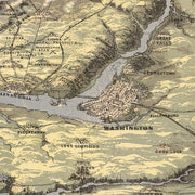 Panorama of the seat of war. Birds eye view of Virginia, Maryland, Delaware, and the District of Columbia, by John Bachmann