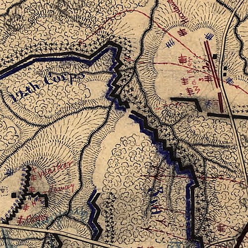 Map of the battle of Chancellorsville, Sunday, May 3rd