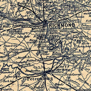 Magnus' Historical War Map, One Hundred & Fifty Miles Around Richmond