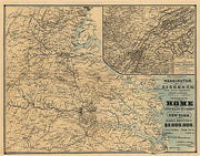 The approaches from Washington, to Richmond From surveys supplied by officers of the army, 1862