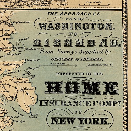 The approaches from Washington, to Richmond From surveys supplied by officers of the army, 1862