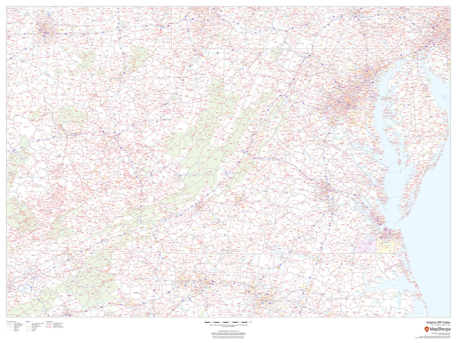 Virginia Zip Code Map