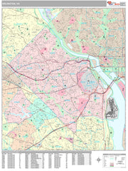 Premium Style Wall Map of Arlington, VA by Market Maps