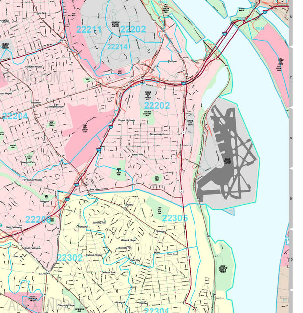 Maps Of City Arlington Va Political Map Of Arlington, VA' Posters