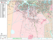 Premium Style Wall Map of Chesapeake, VA by Market Maps