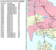 Premium Style Wall Map of Norfolk, VA by Market Maps