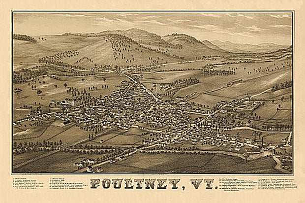 Poultney, Vermont by L. R. Burleigh, c1886