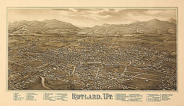 Rutland, Vermont by L. R. Burleigh, c1885