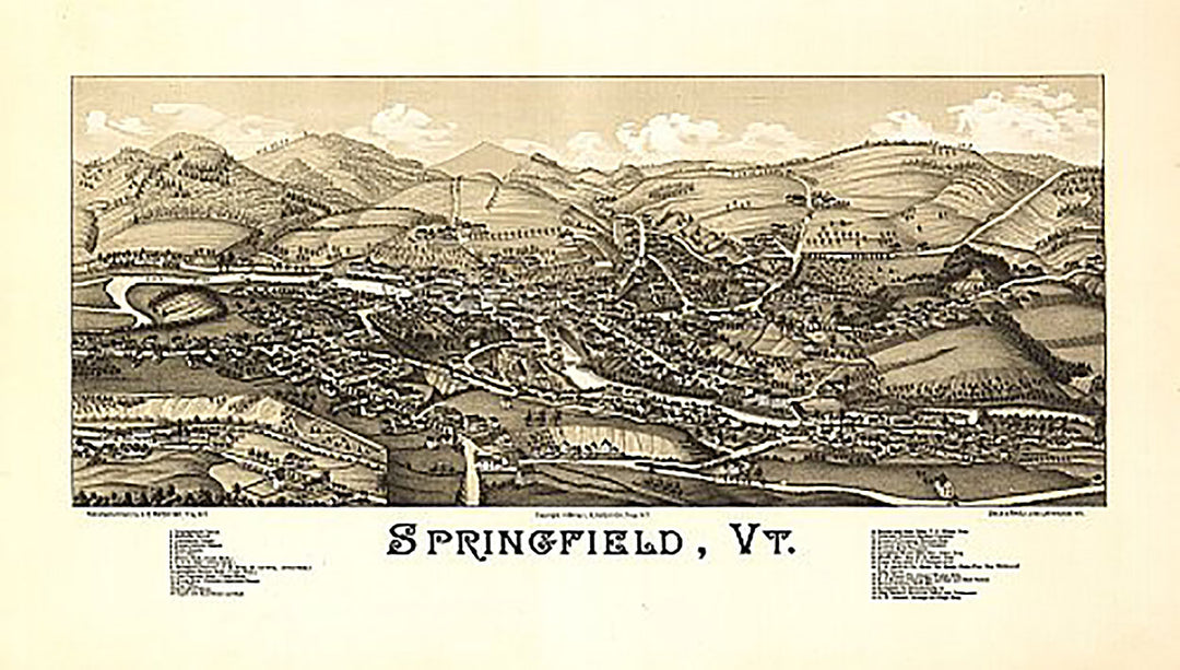 Springfield, Vermont by L. R. Burleigh, c1886
